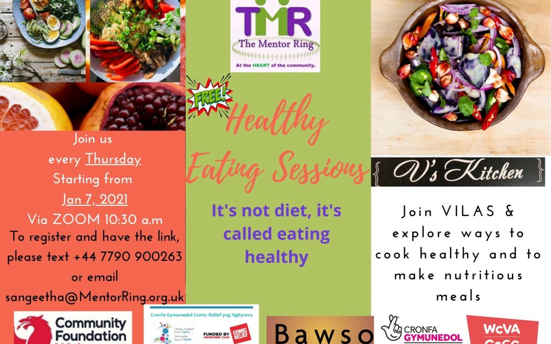 Healthy Eating Sessions – Every Thursday Via Zoom 10:30am