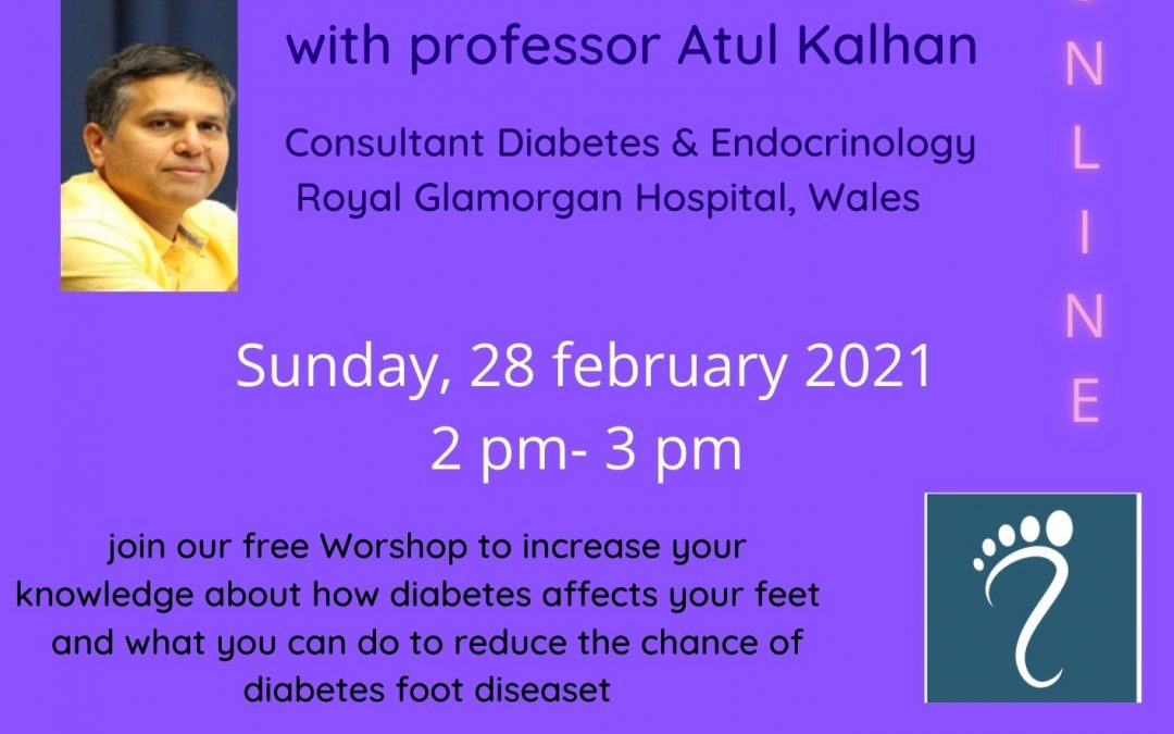 Join us for a Session on Diabetic Foot Care Sunday 28th February 2 – 3pm