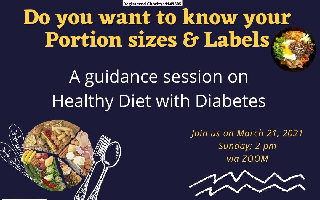 Portion Sizes and Labels Session March 21, Sunday, 2pm via Zoom