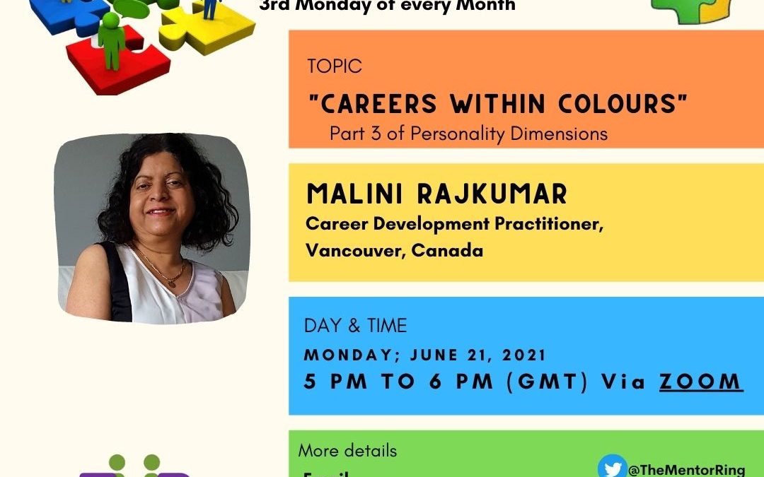 Career & Professional development series on 3rd Monday of every month.