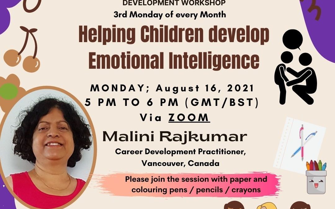 Career & Professional development series on 16th August 5 – 6pm via Zoom