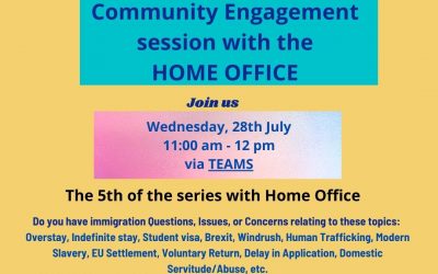 Community engagement event with the Home Office