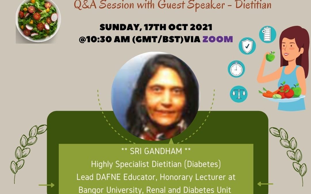 Join The Mentor Ring’s Healthy Eating Session this week Sunday 17th October 2021 at 10:30 am