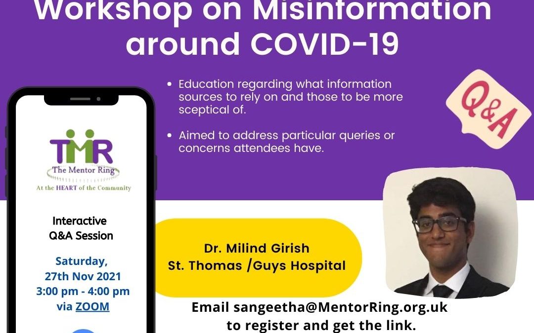 Join Community Engagement Session with The Mentor Ring, Saturday 27th Nov 2021; 3:00 pm – 4:00 pm