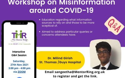 Join Community Engagement Session with The Mentor Ring, Saturday 27th Nov 2021; 3:00 pm – 4:00 pm