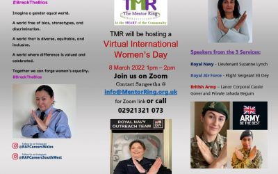 Virtual International Women’s Day Tuesday 8th March 2022, 1 – 2PM GMT/BST