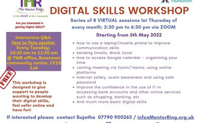 Digital Skills Workshop Virtual sessions 1st Thursday of the month 5:30 – 6:30pm
