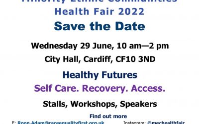 MEC Health Fair 2022, Wednesday 29th June, City Hall, CF10 3ND, 10am – 3pm