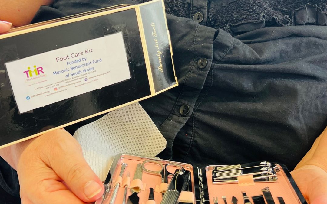 Foot care session foot care kits for participants