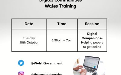 Digital Communities Wales Training 18th October 2022 5:30 -7:00pm