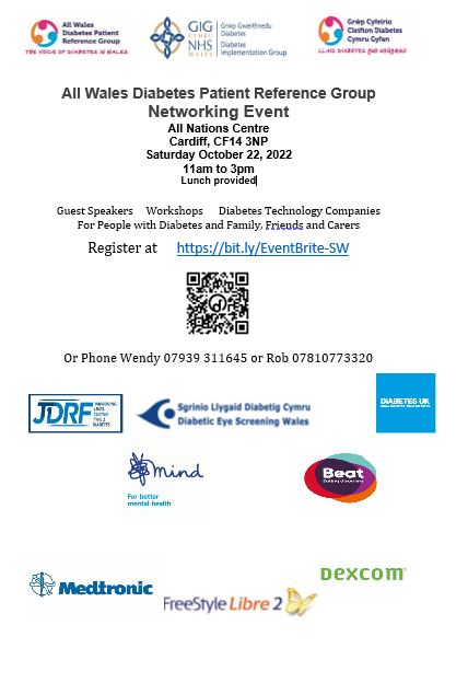 Diabetes Networking Event 22 October 2022 11am – 3pm