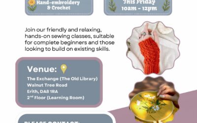 Sewing Class Workshop, Friday Morning, 16th October