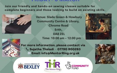 Sewing Workshop Classes at Coffee Mornings, March Fridays 2026