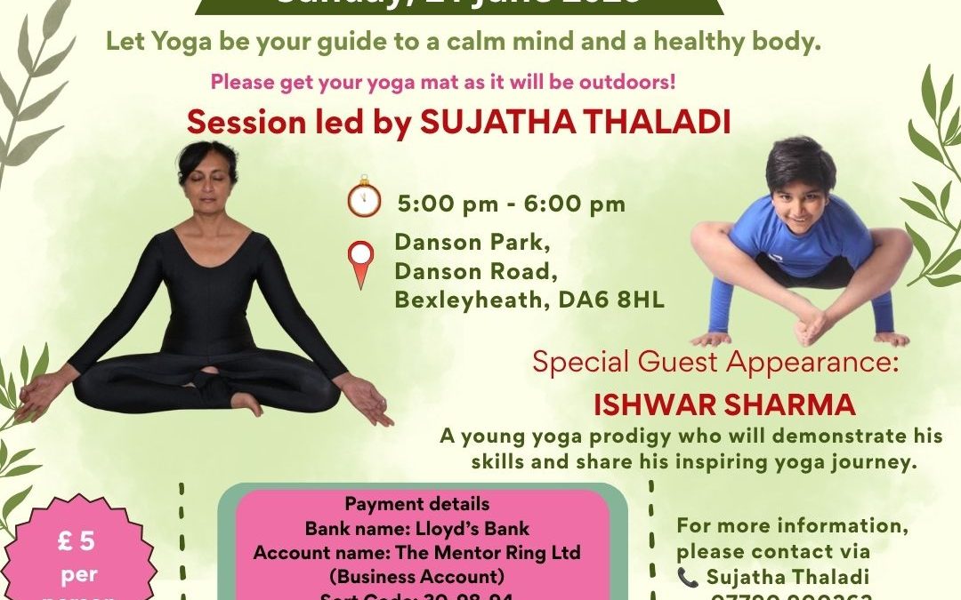 Celebrating International Yoga Day, Bexleyheath, England 21st June 2026