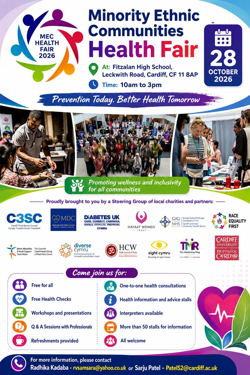 The MEC Health Fair, Wednesday 28th October 2026
